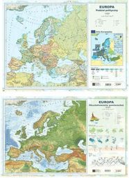  Mapa Europy A2 Dwustronna ścienna ART-MAP
