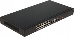 Switch Dahua Technology Switch niezarządzalny Dahua S3218-16ET-135 16x10/100M 2x10/100/1000M PoE 2xSFP Combo