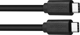 Kabel USB Avacom USB-C - USB-C 0.4 m Czarny (DCUS-TPCC-P04K)