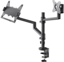 Goobay Uchwyt do monitora Deluxe z ramieniem na laptopa, czarny