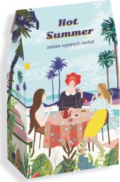 Cup&You HOT SUMMER. Zestaw herbat na lato - 10 saszetek 10x 5g z herbatą różnego rodzaju i smaku + bawełniany filtr do herbaty, idealny letni podarunek dla bliskiej osoby
