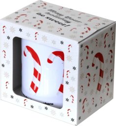 Cup&You Świąteczny kubek CANDY CANES - prezent upominek na Boże Narodzenie, święta, Mikołaja, Gwiazdję, pod choinkę zimowy podarunek