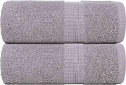 vidaXL Ręczniki mydlane 2 szt. Szare 30x30 cm 360 gsm 100% bawełna