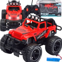 Skleplolki JEEP TERENOWY AUTO SAMOCHÓD RC DŹWIĘK ŚWIATŁA AKU MODEL STEROWANY NA PILOT