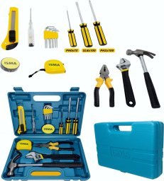 Zestaw narzędzi Isma Zestaw narzędziowy 16 el. Kombinerki wk rętaki młotek