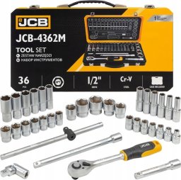 Zestaw narzędzi JCB Zestaw narzędzi 1/2" 36el. (8-32mm) (6-kątnych)
