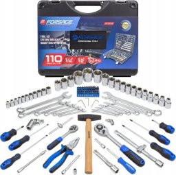 Zestaw narzędzi Forsage Zestaw narzędzi 110el. 1/4" i 1/2" (5-32mm) (6-kątnych)