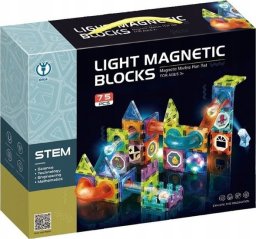 Pegaz Toys Klocki magnetyczne 75 elementów świecące kulki