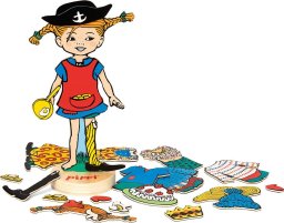 Pippi Lalka Magnetyczna z ubrankami Pippi Langstrumpf