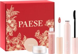 Paese Paese Paese Nature Look zestaw tusz do rzęs 9ml + błyszczyk do ust 7.5ml + sypki puder jęczmienny 10g