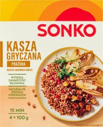 SONKO 12x SONKO Kasza gryczana prażona 4x100g