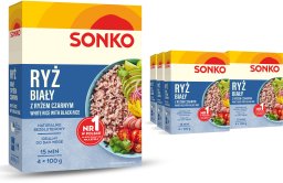 SONKO 6x SONKO Ryż biały z ryżem czarnym 4 x 100 g