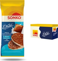 SONKO 28x SONKO Wafle ryżowo-kukurydziane w czekoladzie mocno mlecznej E.Wedel 65g