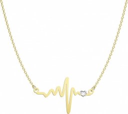 Radziszewska Jewellery Złoty Naszyjnik EKG Serca Łańcuszek 925 Dedykacja Prezent Kobieta