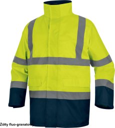 Kurtka męska Delta Plus SPEED - KURTKA OSTRZEGAWCZA 5 W 1 Z POLIESTRU OXFORD POWLEKANEGO PU - pomarańczowy fluo-granatowy 5XL