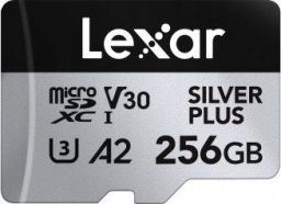 Karta Lexar Silver Plus MicroSDXC 256 GB Class 10 UHS-I/U3 A2 V30 (LMSSIPL256G-BNANU)