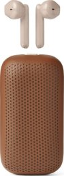 Słuchawki Lexon Lexon Speakerbuds Wireless Bluetooth Speaker Headphones Brown/Camel LA127C