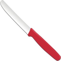 Hendi Nóż uniwersalny ząbkowany 112/211 mm - czerwony Nóż uniwersalny ząbkowany 112/211 mm - czerwony