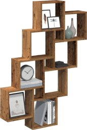 vidaXL vidaXL Półka ścienna w formie kostek, stare drewno, 90x15x119,5 cm