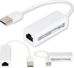 Adapter USB Co2 Adapter Ethernet USB 2.0 Przejściówka 100Mbps przejściówka RJ-45 LAN USB-A