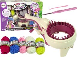 LeanToys Zestaw Kreatywny Maszynka do Zaplatania Tkania 5 Kolorów Nici LEAN Toys