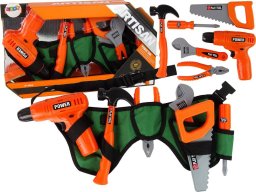 LeanToys Zestaw Do Majsterkowania Regulowany Pas Wkrętarka Na Baterie LEAN Toys