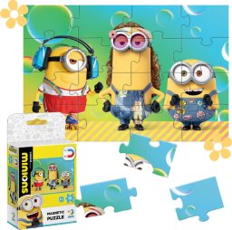 Dodo PUZZLE MAGNETYCZNE "MINIONKI" 16 KOLOROWYCH ELEMENTÓW DO UŁOŻENIA