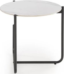 Halmar Stolik kawowy ACUNA S 50x50 biały marmur/czarna HALMAR