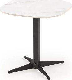 Halmar Ława BORNA S 50x50 biały marmur/czarna HALMAR