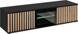 ASM Meble Szafka RTV CAMERON LED 160 hickory jackson/czarna