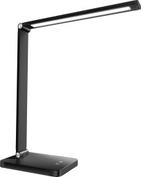 Lampka biurkowa Tectake Lampa biurkowa Novaly, LED, ściemniana, składana, 5W - czarny