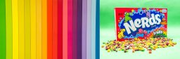 Lotte Nerds cukierki amerykańskie rainbow o smaku jabłko arbuz kwaśne draże bez barwników 141g