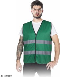  Reis KOS-COLOR - Kamizelka ostrzegawcza niebieska ,  biała , czarna , czerwona , granatowa , zielona - zielony XL