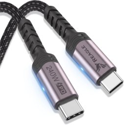 Kabel USB Reagle USB-C - USB-C 2 m Czarny