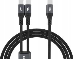 Kabel USB Dudao USB-A - 2x USB-C 1.2 m Czarny (6976625333493)