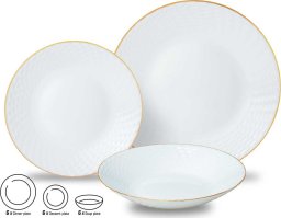 KingHoff KOMPLET OBIADOWY OPAL DLA 6 OSÓB 18 ELEM. KINGHOFF KH-1876