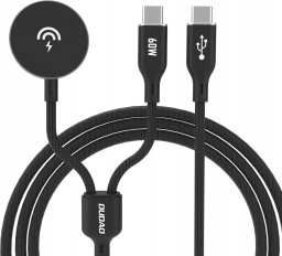 Ładowarka Dudao Ładowarka 2 w 1 Dudao A12MaxC PD60W do Apple Watch / USB-C - czarna