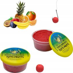 Wytwórnia Zanęt Wędkarskich Gotowe Proteinowe CIASTO WĘDKARSKIE 80g Tutti frut