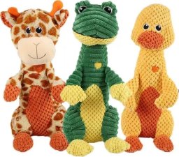  Nuxie Pluszowa zabawka gryzak z piszczałką xxl 34cm (żaba, kaczka, żyrafa)