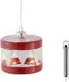 Frendo Sirius Home Elly, Christmas tree ornament, Red, Transparent, AAA, 1 pc(s), 70 mm, 70 mm