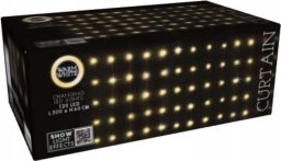 Lampki choinkowe CORTINA LAMPKI CHOINKOWE KURTYNA ŚWIETLNA ZEW/WEW 120 LED 300X60CM Z PILOTEM CIEPŁY BIAŁY