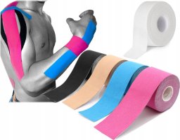 OWL-TECH 4x TAŚMA KINEZJOLOGICZNA ZESTAW TEJP TAPING TEJPY 5cm 5m + PLASTER GRATIS