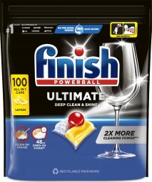 Finish Tabletki do zmywarki Powerball Ultimate Deep Clean and Shine Lemon 100 sztuk