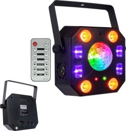 LIGHT4ME TURBO FLOWER efekt disco LED PAR UV kula laser stroboskop