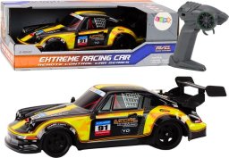 Autko Zdalnie Sterowane RC 1:16 Gumowe Koła Drift Żółty LEAN Toys