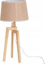 Lampa stołowa z lnianym abażurem, 66 cm