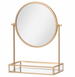 Lusterko kosmetyczne z tacką GEMMY, Ø 20 cm