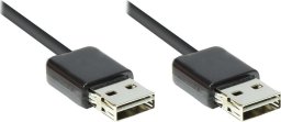 Kabel USB Alcasa USB-A - USB-A 3 m Czarny (2212-EU030)