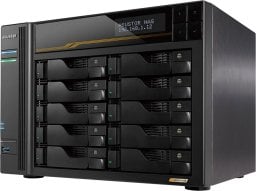 Serwer plików Asustor LOCKERSTOR 8 Gen3 AS6808T 8-bay, AMD Ryzen V3C14 Cztery rdzenie 2.3GHz, 16G ECC DDR5, 4x M.2 PCIe (NVMe), 2x 10 GbE, 2x 5 GbE,