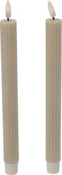 Woskowane świece stołowe z LED, 25 cm